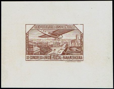 1931 Postal Union Congress Official Postage 4p Proof